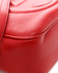 Pebbled Calfskin Small Soho Disco Bag Vibrant Red