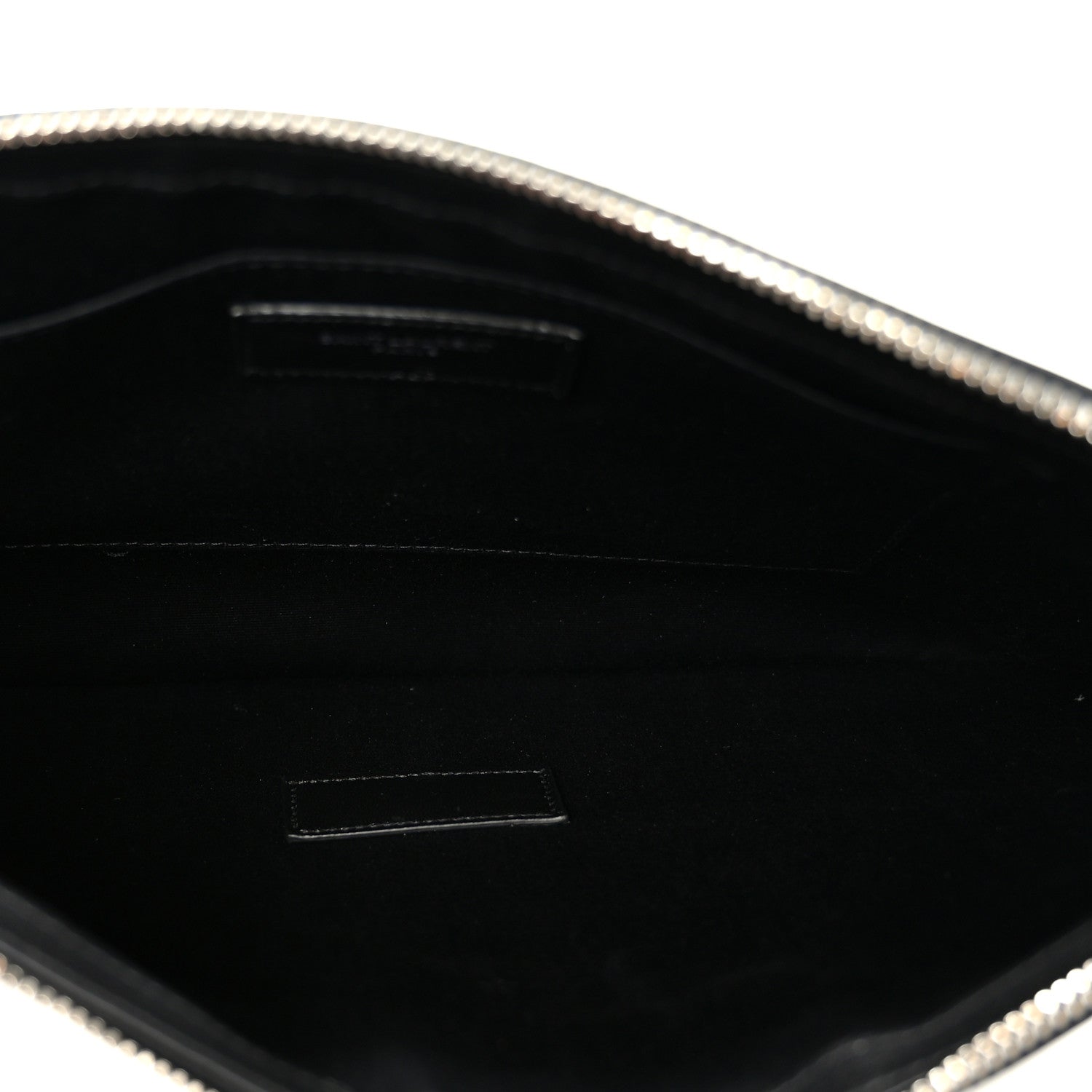 Linen Canvas Rive Gauche Zipped Pouch Black