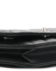 Caviar Quilted CC Turnlock Wallet On Chain WOC Black