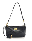 Natural Smooth Calfskin Rodeo Sling Pochette Black