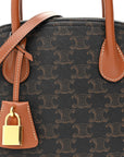 Canvas Calfskin Triomphe Teen Honorine Bag Tan