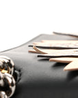 Vitello Century Snakeskin F is FNDI Flower Burst FF Small Kan I Shoulder Bag Black Beige