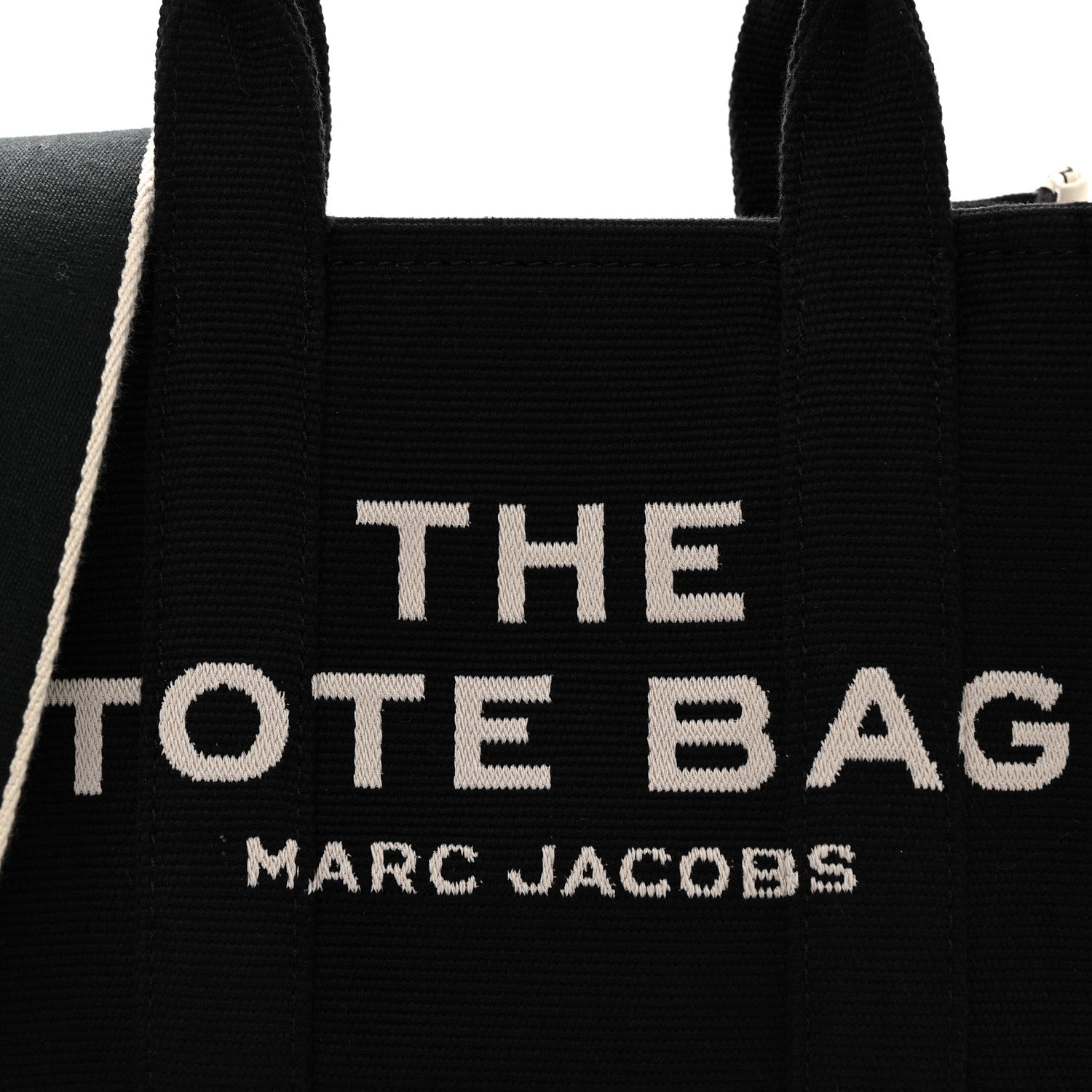 Cotton Canvas The Jacquard Tote Bag Black
