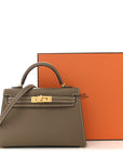 Epsom Mini Kelly Sellier 20 Etoupe