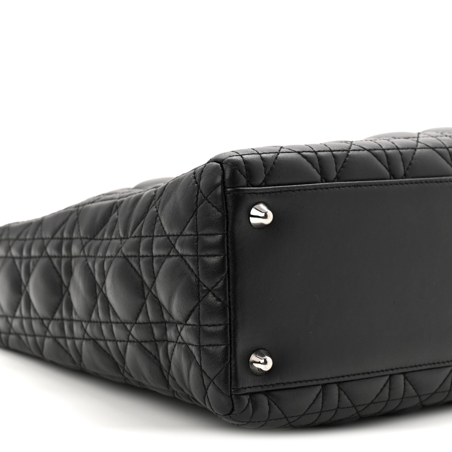 Lambskin Cannage Large Lady D1OR Black