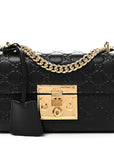 GCCIssima Small Padlock Shoulder Bag Black