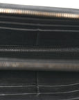 Nappa Intrecciato Zip Around Wallet Black