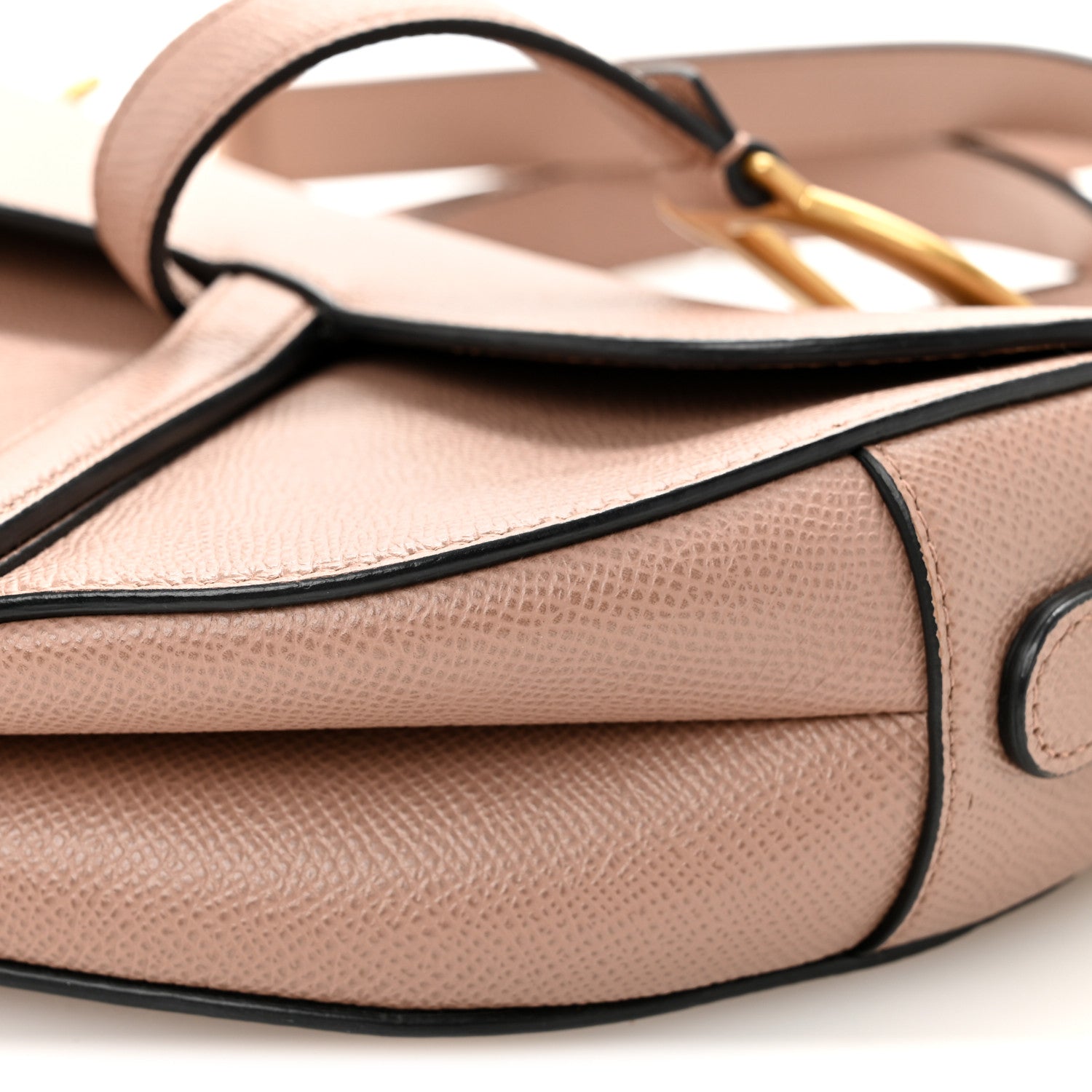Grained Calfskin Saddle Bag With Strap Fard