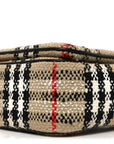 BBERRY Calfskin Boucle Check Medium Lola Chain Bag Archive Beige