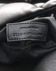 Lambskin Quilted Small Loulou Puffer Monogram Chain Satchel Black