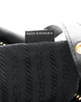 Saffiano Tessuto Nylon Shopping Tote Black