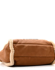 Lambskin Shearling Medium Deauville Tote Brown