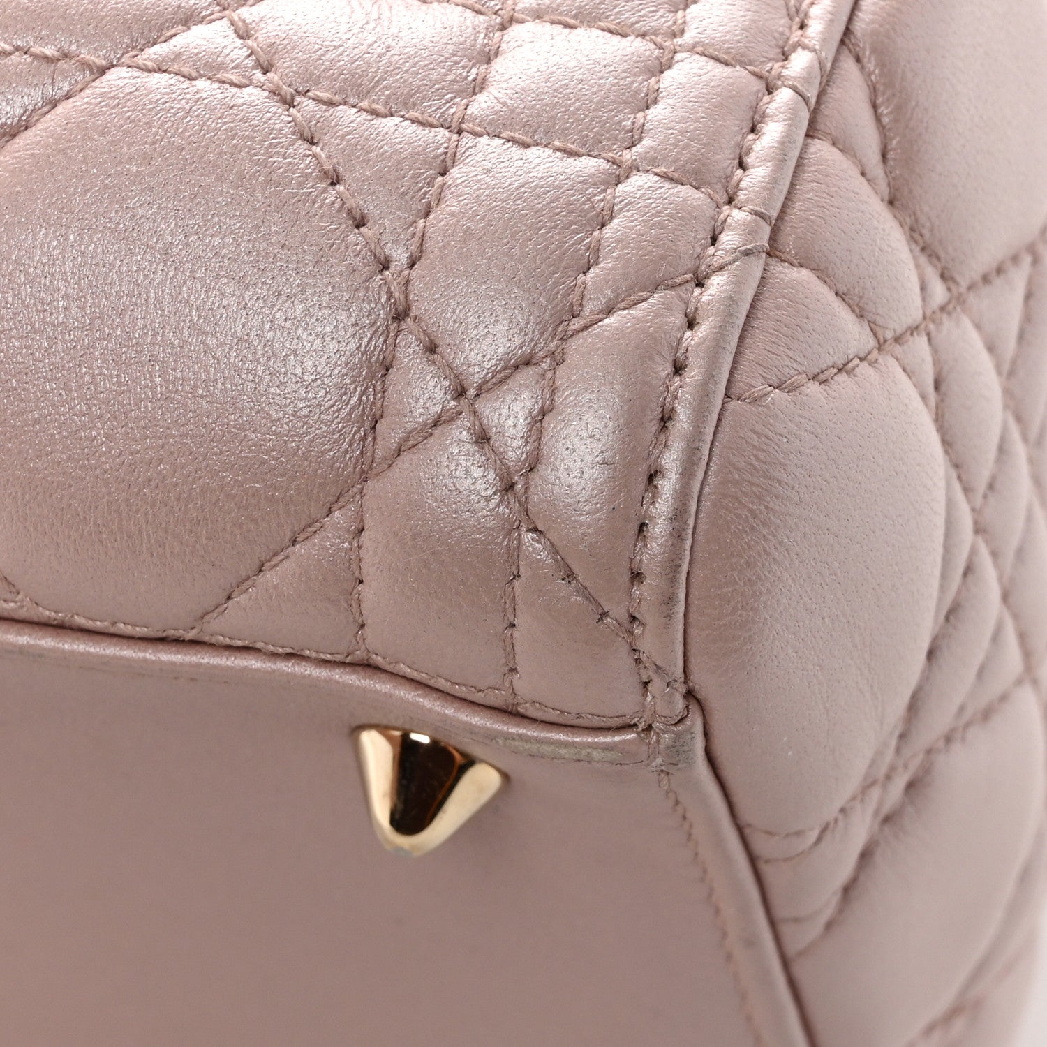 Pearly Lambskin Cannage Medium Lady D1OR Lotus