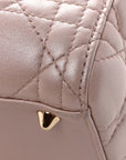 Pearly Lambskin Cannage Medium Lady D1OR Lotus
