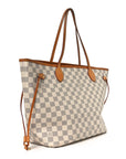Damier Azur Neo Neverfull MM Rose Ballerine