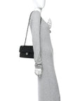 Lambskin Quilted Small Double Flap Black