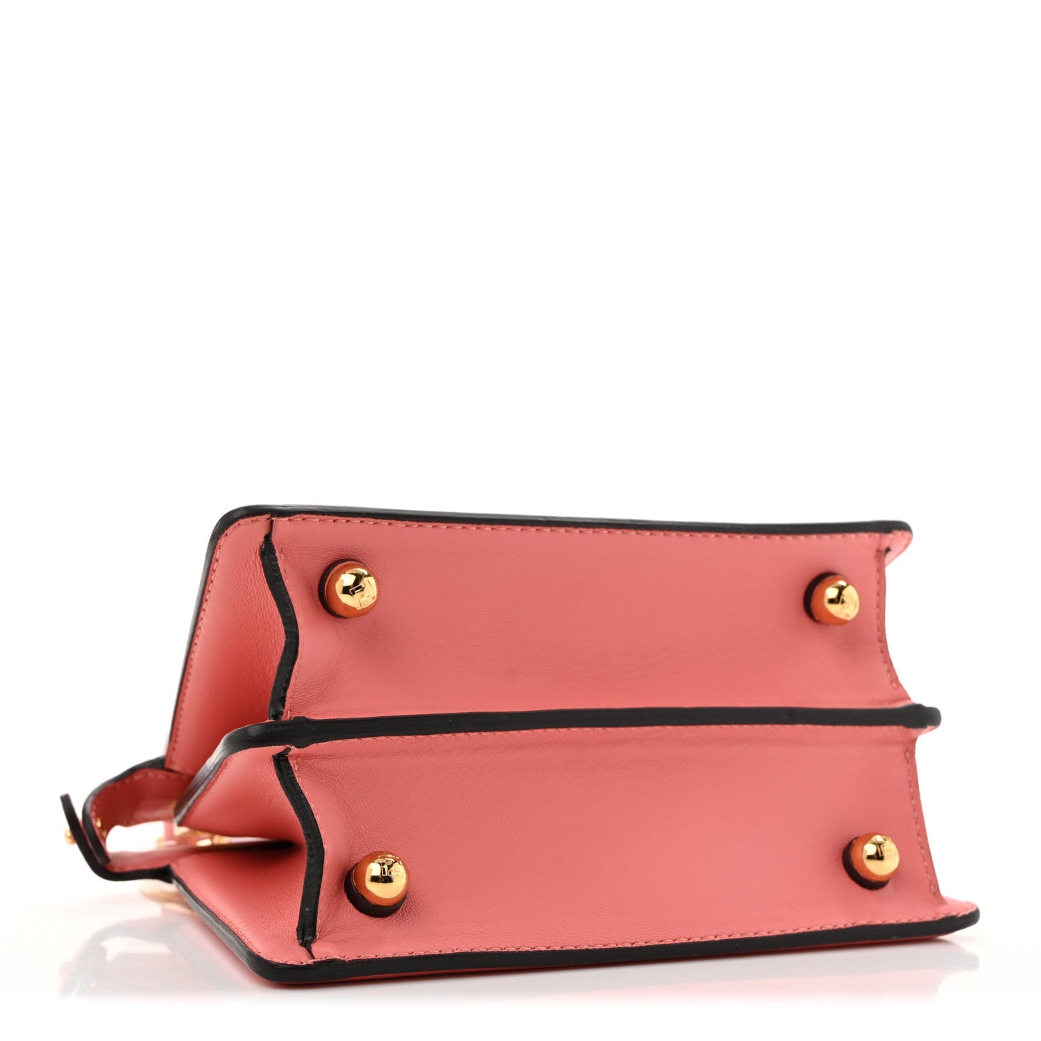 Shiny Nappa Petite Peekaboo I SEE U Satchel Rosa Pesca