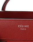 Drummed Calfskin Micro Luggage Merlot