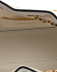 Braided Raffia Calfskin Mini CHNL 25 Handbag White Black