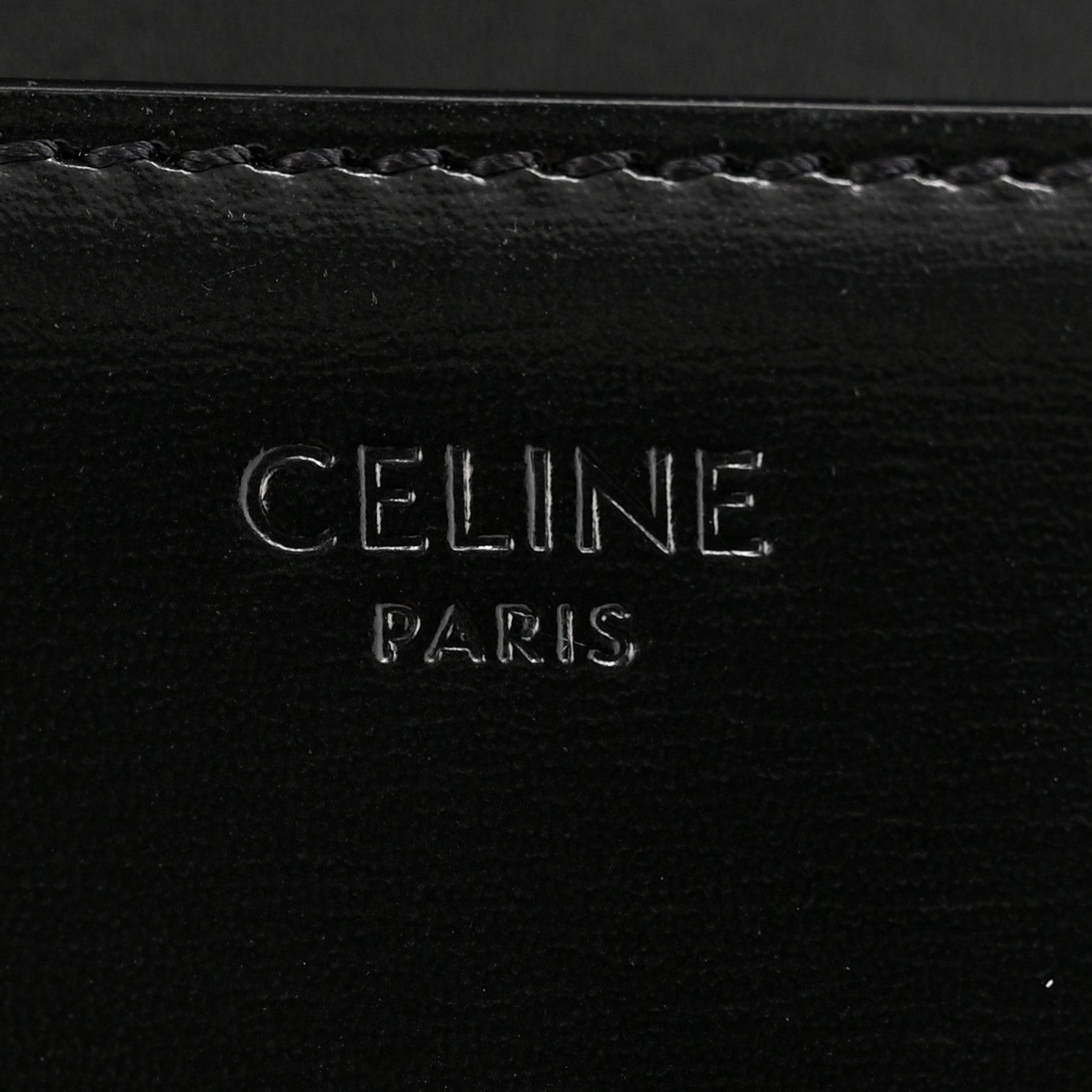 Shiny Calfskin Triomphe Chain Bag Black