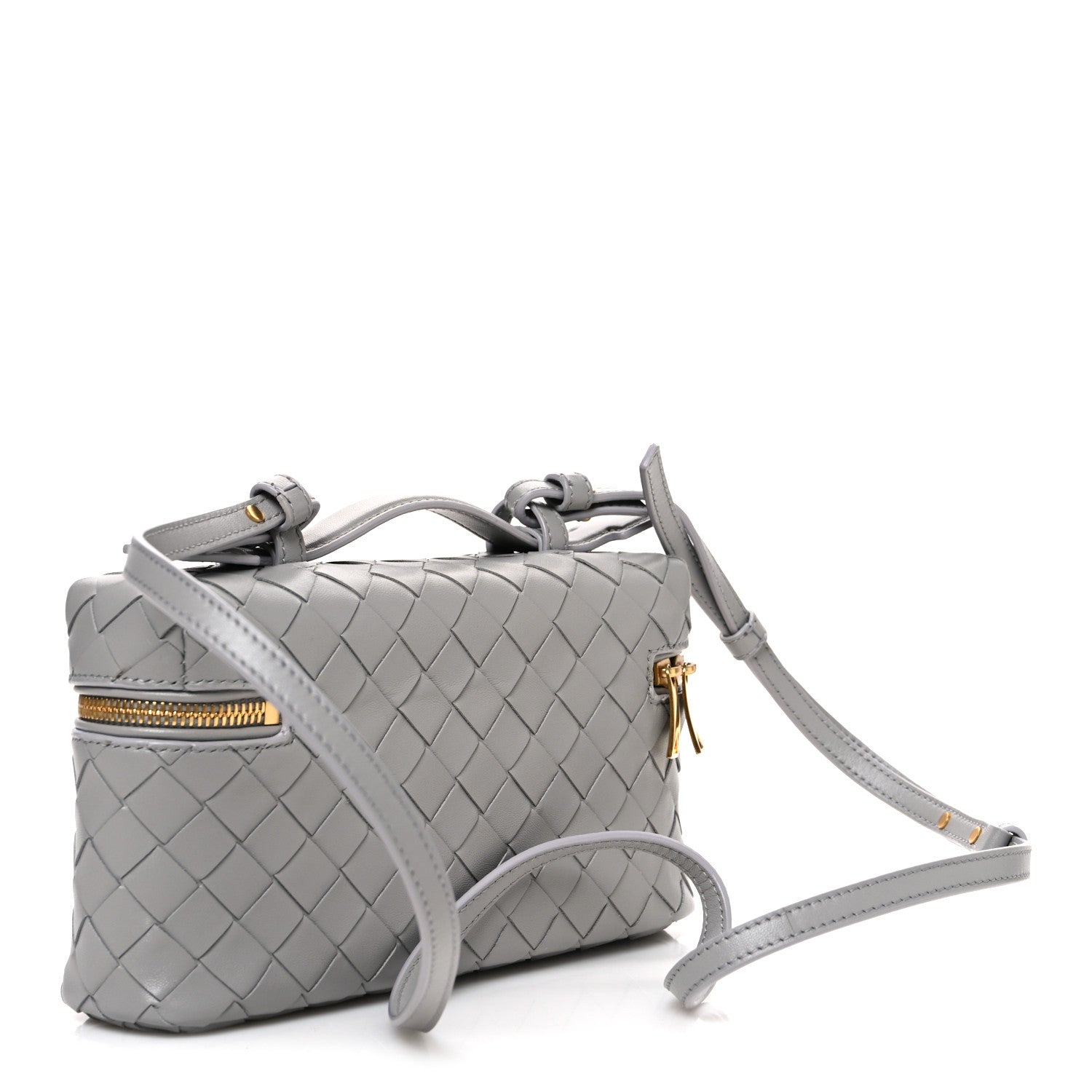 Calfskin Intrecciato Bang Bang Vanity Case Limestone