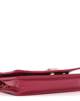 Lambskin Quilted Boy Wallet On Chain WOC Dark Fuchsia
