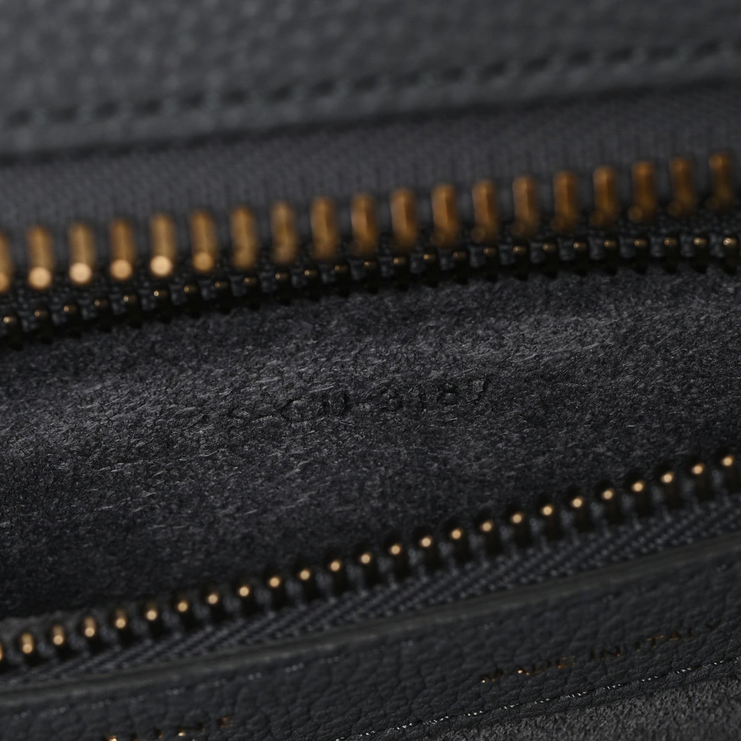 Baby Drummed Calfskin Micro Luggage Kohl