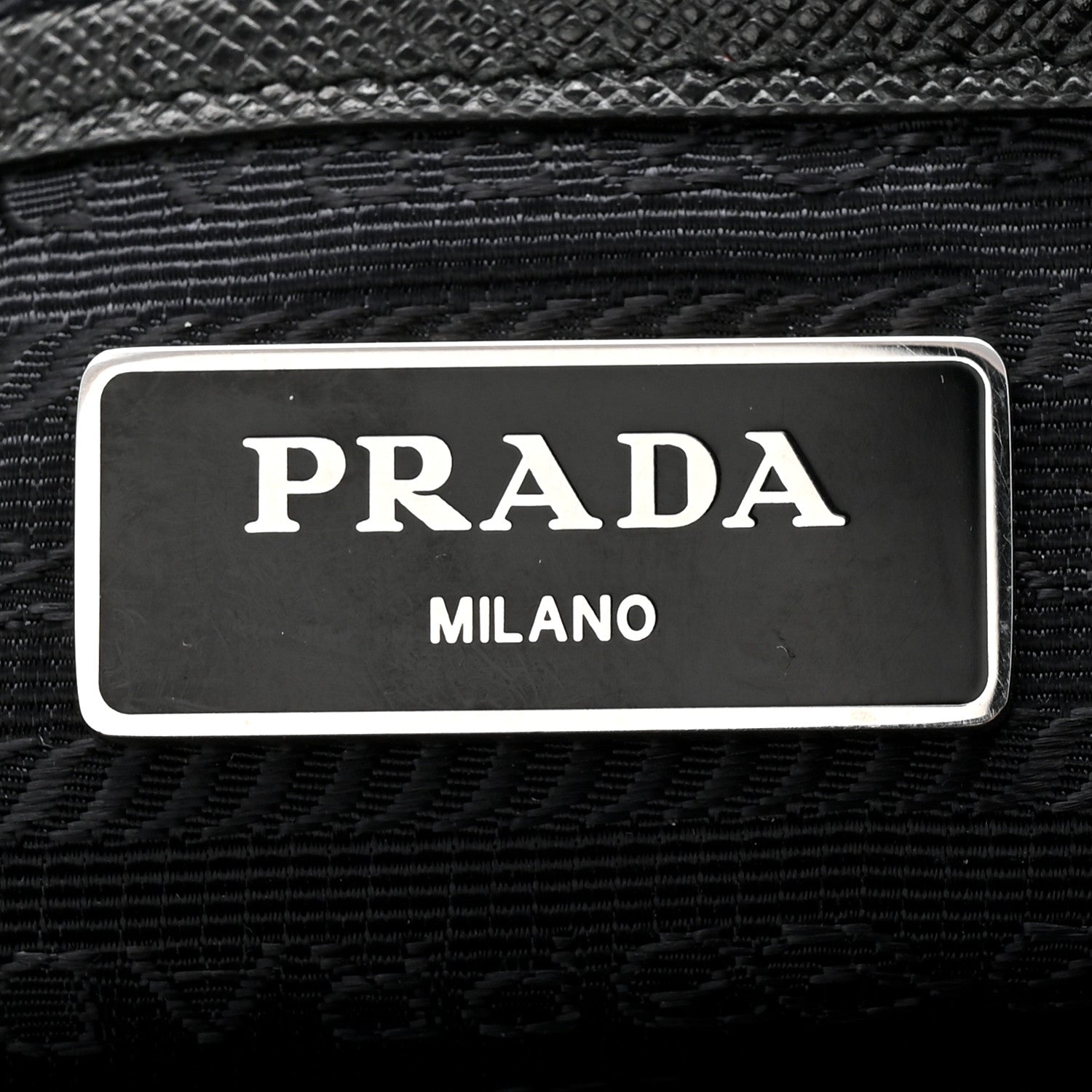 Tessuto Nylon Saffiano Medium Backpack Black
