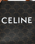 Triomphe Canvas Calfskin Mini Vertical Cabas Tan
