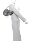 Oblique Saddle Bag Blue