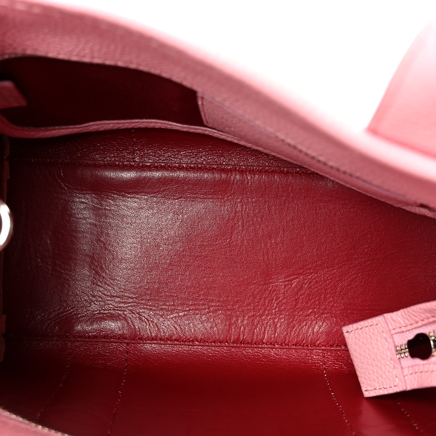 Grained Calfskin Small The Tote Bag Ribbon Pink