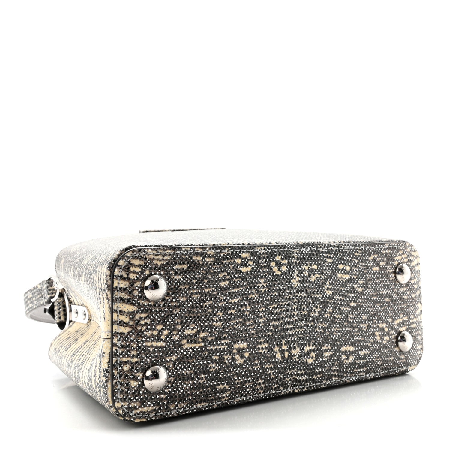 Lizard Mini Capucines Argento