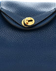 Taurillon Clemence Mini Lindy 20 Deep Bleu