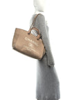 Mixed Fibers Medium Deauville Tote Beige