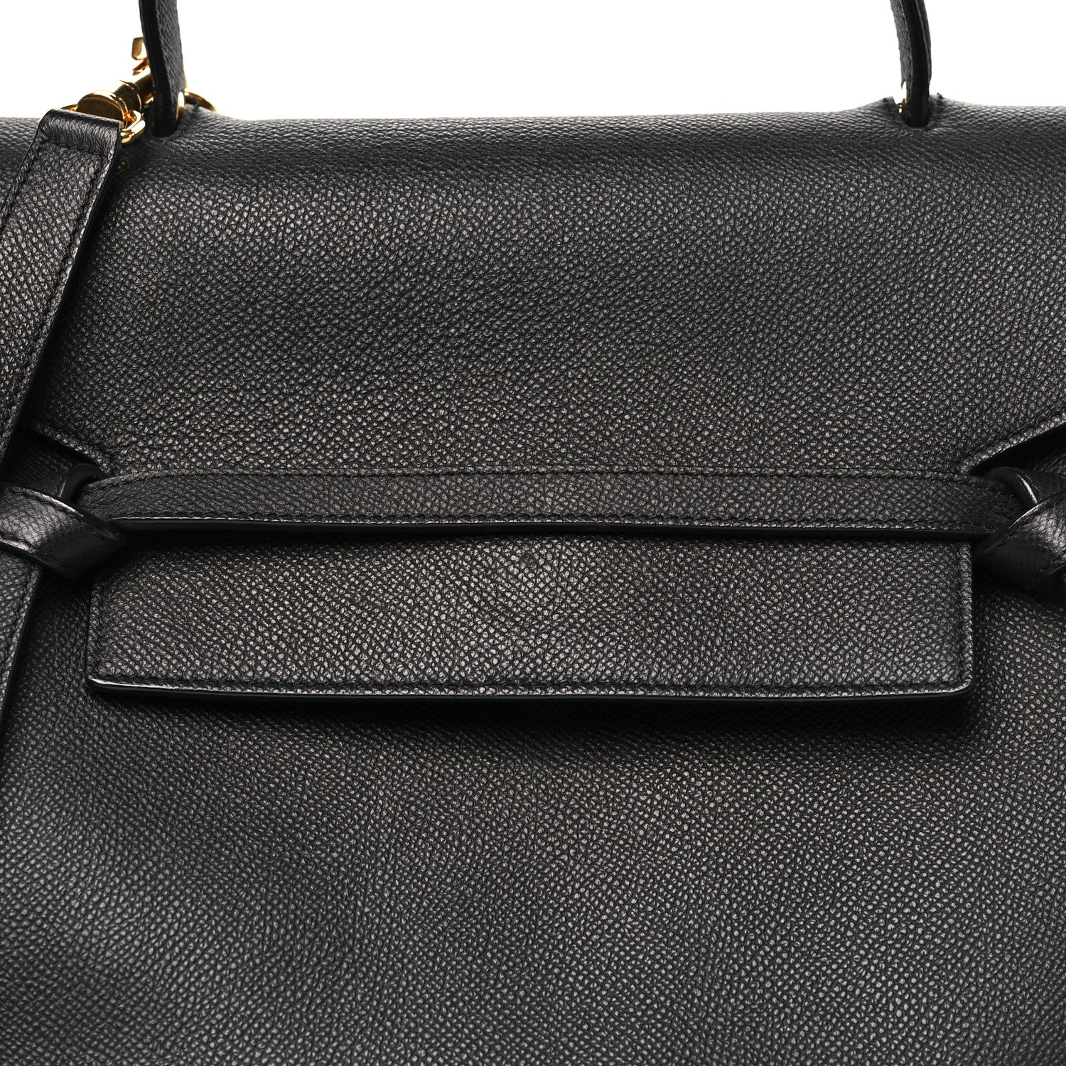 Grained Calfskin Mini Belt Bag Black