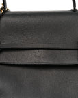 Grained Calfskin Mini Belt Bag Black