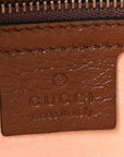 Snakeskin Matelasse Medium GG Marmont Slim Tote Brown