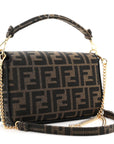 Fabric Jacquard FF 1974 Mini Baguette Tobacco Moro Black