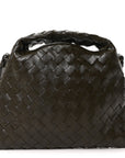 Calfskin Intrecciato Mini Hop Khaki