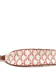 Canvas Calfskin Ava Triomphe Shoulder Bag Red