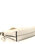 Calfskin Nano Flamenco Knot Clutch Soft White