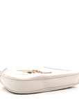 Ancora Calfskin Web Small Jackie Shoulder Bag Light Grey