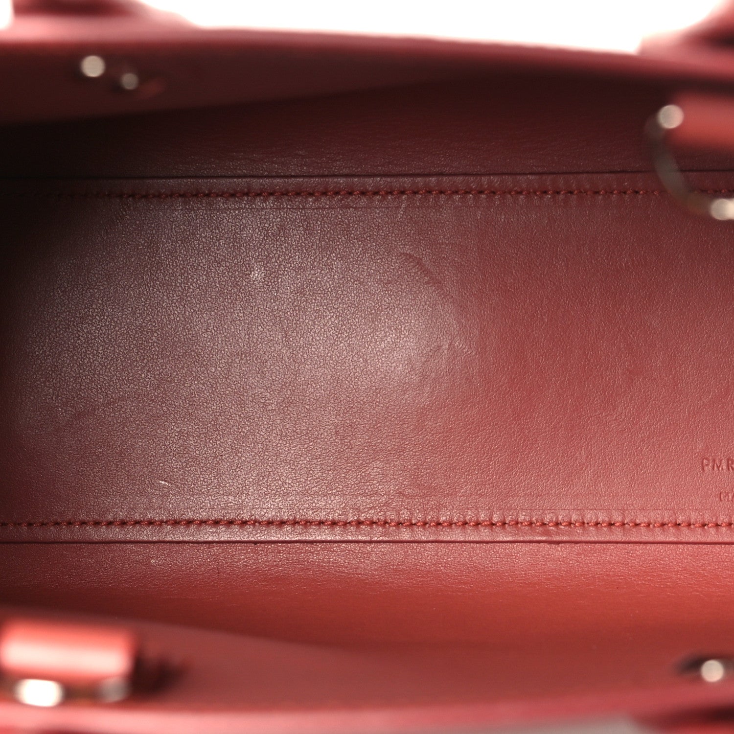 Calfskin Crocodile Embossed Nano Sac De Jour Rose Fonce