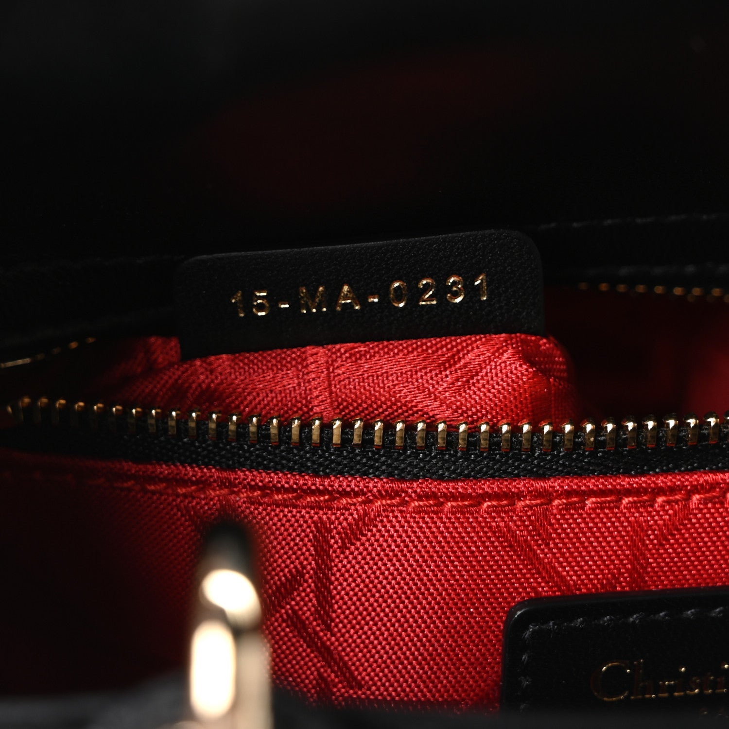 Lambskin Cannage Small My ABCD1OR Lady D1OR Black