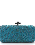 Ayers Intrecciato Karung Knot Clutch Blue