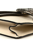 Dollar Calfskin Crystal Small Dionysus Shoulder Bag Mystic White