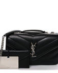 Lambskin Chevron Quilted Small LouLou Black