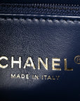 Caviar Quilted Medium CC Filigree Vanity Case Navy
