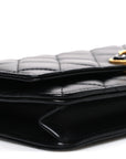 Lambskin Plexiglass Quilted Coco Love Wallet On Chain WOC Black
