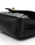 Lambskin Quilted Small Double Flap Black
